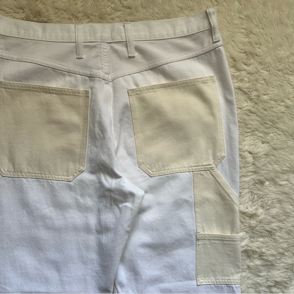 Madewell Jeans The '90s Straight: Two-Tone Workwear Edition White 33 NWT New - Picture 7 of 13
